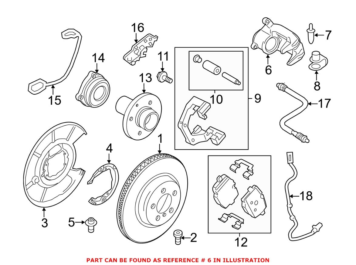 BMW Disc Brake Caliper - Rear Driver Left 34216786831